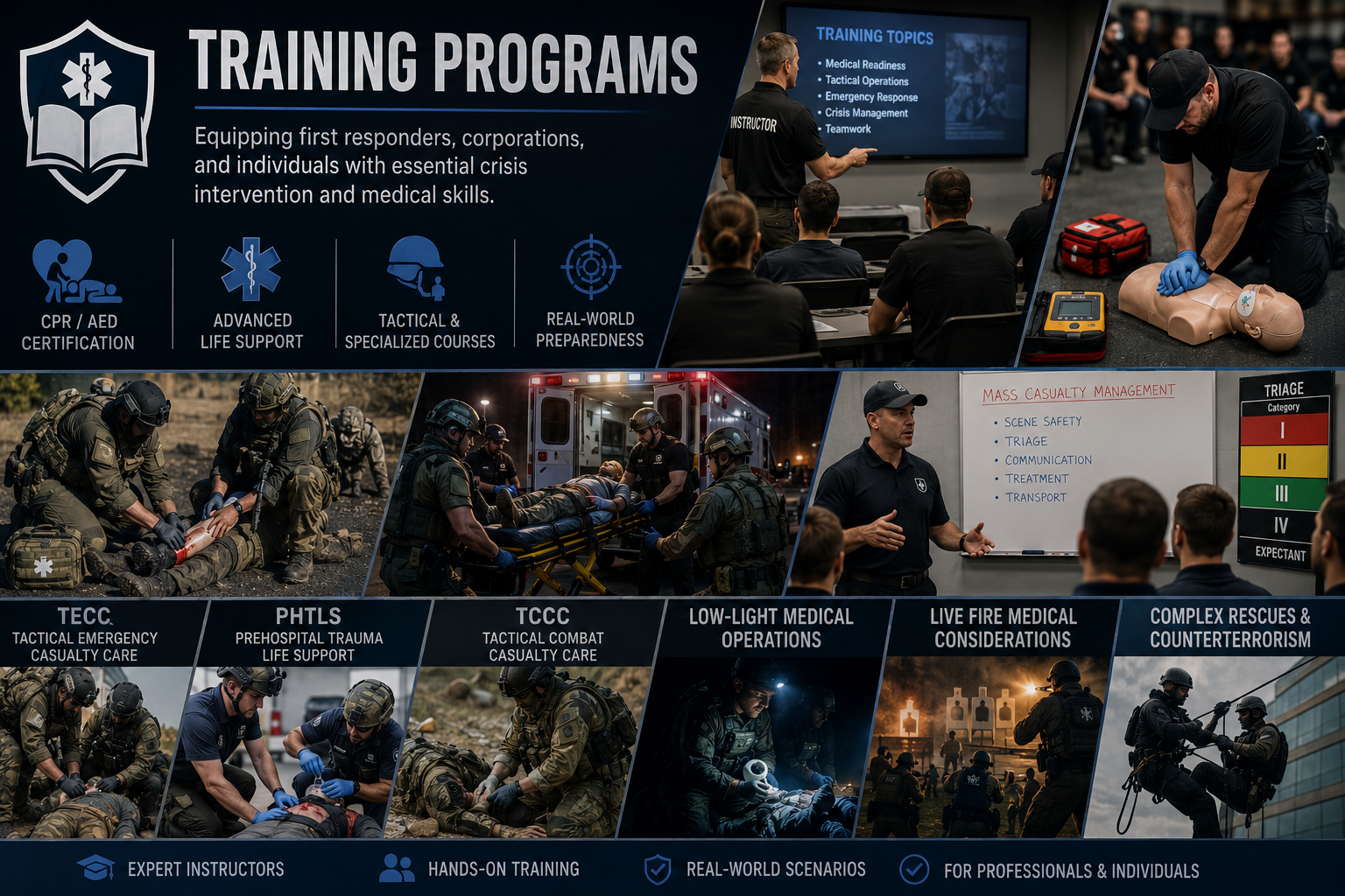 Medical, tactical, and emergency response training courses offered by Medicine In Bad Places.